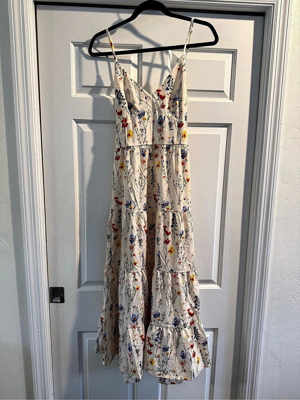 Floral Maxi Dress in Cream Like New